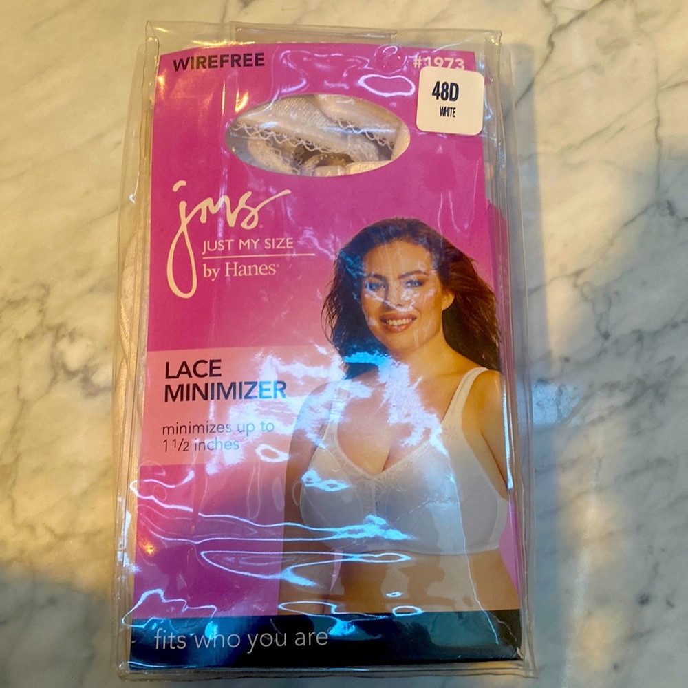 JUST MY SIZE lace minimizer bras, unopened